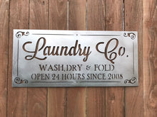Load image into Gallery viewer, Custom Metal Laundry Sign
