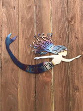Load image into Gallery viewer, Custom metal mermaid wall art