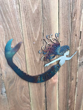 Load image into Gallery viewer, Custom metal mermaid wall art