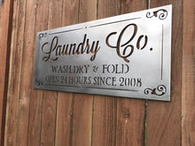 Load image into Gallery viewer, Custom Metal Laundry Sign