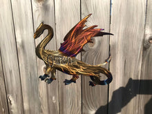 Load image into Gallery viewer, Custom metal personalized dragon sign wall art