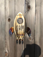 Load image into Gallery viewer, a clock on top of a wooden wall