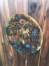 Load image into Gallery viewer, Custom metal tree of life with torch finish
