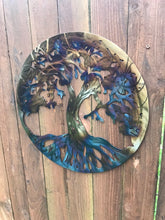 Load image into Gallery viewer, Custom metal tree of life with torch finish