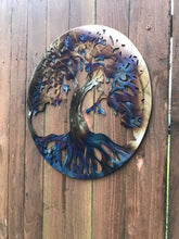 Load image into Gallery viewer, Custom metal tree of life with torch finish