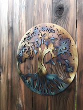 Load image into Gallery viewer, Custom metal tree of life with torch finish