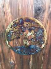 Load image into Gallery viewer, Custom metal tree of life with torch finish