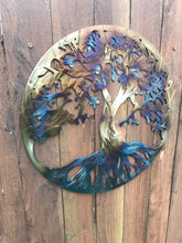Load image into Gallery viewer, Custom metal tree of life with torch finish