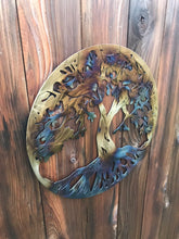 Load image into Gallery viewer, Custom metal tree of life with torch finish