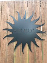 Load image into Gallery viewer, Custom metal personalized sun sign