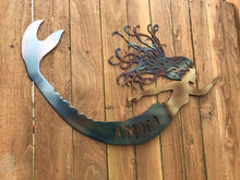 Load image into Gallery viewer, Custom metal personalized mermaid large