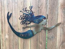Load image into Gallery viewer, Custom metal personalized mermaid large