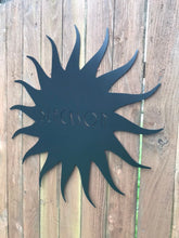 Load image into Gallery viewer, Custom metal personalized sun sign