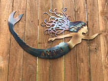 Load image into Gallery viewer, Custom metal personalized mermaid large