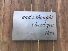 Load image into Gallery viewer, a sign that says <unk> <unk> on a wooden bench