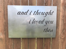 Load image into Gallery viewer, a sign that says <unk> <unk> on a wooden bench