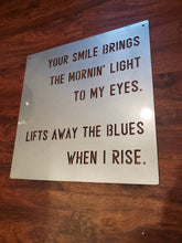 Load image into Gallery viewer, Custom metal script lyric wall decor art