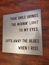 Load image into Gallery viewer, Custom metal script lyric wall decor art
