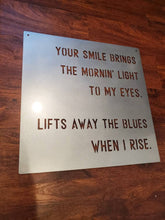 Load image into Gallery viewer, Custom metal script lyric wall decor art