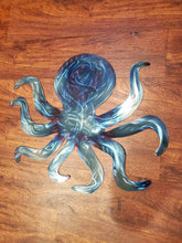 Load image into Gallery viewer, Custom metal octopus wall art decor hanging
