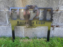Load image into Gallery viewer, Custom metal ornate address sign yard stake