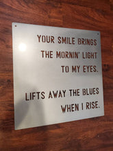 Load image into Gallery viewer, Custom metal script lyric wall decor art