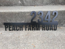 Load image into Gallery viewer, Metal house numbers, address plaque, housewarming gifts, address sign, Custom metal address sign, custom street address sign, rustic, wall