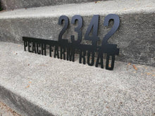 Load image into Gallery viewer, Metal house numbers, address plaque, housewarming gifts, address sign, Custom metal address sign, custom street address sign, rustic, wall