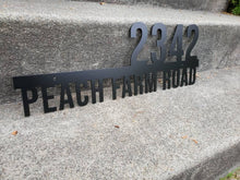 Load image into Gallery viewer, Metal house numbers, address plaque, housewarming gifts, address sign, Custom metal address sign, custom street address sign, rustic, wall