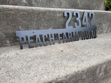 Load image into Gallery viewer, Metal house numbers, address plaque, housewarming gifts, address sign, Custom metal address sign, custom street address sign, rustic, wall