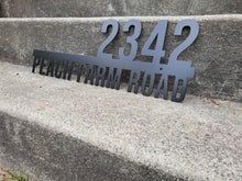 Load image into Gallery viewer, Metal house numbers, address plaque, housewarming gifts, address sign, Custom metal address sign, custom street address sign, rustic, wall