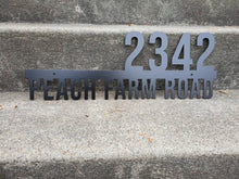 Load image into Gallery viewer, Metal house numbers, address plaque, housewarming gifts, address sign, Custom metal address sign, custom street address sign, rustic, wall