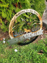 Load image into Gallery viewer, Custom metal horse mountain outdoors theme monogram personalized