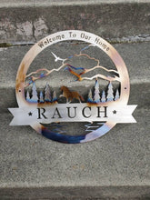 Load image into Gallery viewer, Custom metal horse mountain outdoors theme monogram personalized