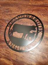 Load image into Gallery viewer, Custom Cattle Cow/Calf Metal Sign Personalized