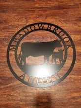 Load image into Gallery viewer, Custom Cattle Cow/Calf Metal Sign Personalized