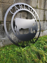 Load image into Gallery viewer, Custom Cattle Cow/Calf Metal Sign Personalized