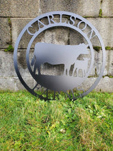 Load image into Gallery viewer, Custom Cattle Cow/Calf Metal Sign Personalized