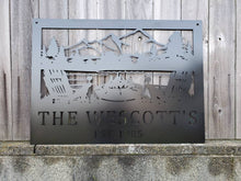 Load image into Gallery viewer, Custom metal ranch, property, home, house entrance address sign monogram, plaque