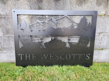 Load image into Gallery viewer, Custom metal ranch, property, home, house entrance address sign monogram, plaque