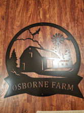 Load image into Gallery viewer, Custom metal ranch, property, home, house entrance address sign monogram, plaque