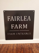 Load image into Gallery viewer, Custom metal ranch, property, home, house entrance address sign monogram, plaque