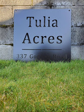 Load image into Gallery viewer, Custom metal ranch, property, home, house entrance address sign monogram, plaque