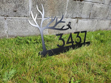 Load image into Gallery viewer, Custom metal tree humming bird home house address sign for your rock or wall