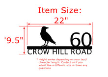 Load image into Gallery viewer, Custom metal bird crow home house address sign for your rock or wall