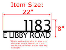 Load image into Gallery viewer, Metal house numbers, address plaque, housewarming gifts, address sign, Custom metal address sign, custom street address sign, rustic, wall