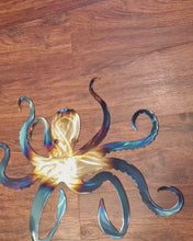 Load and play video in Gallery viewer, Custom metal octopus wall hanging sign
