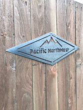 Load image into Gallery viewer, a sign that is on a wooden fence 
