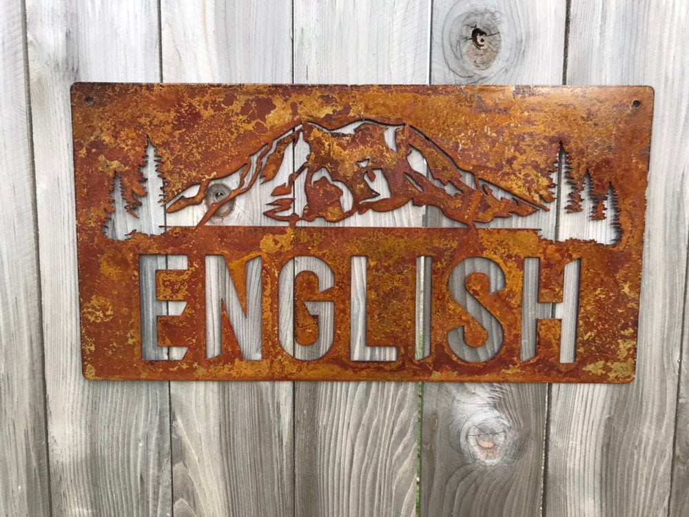 Custom metal mountain personalized sign wall art | SJP Metal Works,...