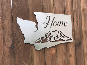 Custom Metal Home Mountain Sign